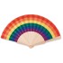 Houten regenboog handwaaier - multicolour