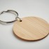 Ronde bamboe sleutelhanger - hout