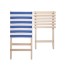 Opvouwbare houten strandstoel - wit/blauw